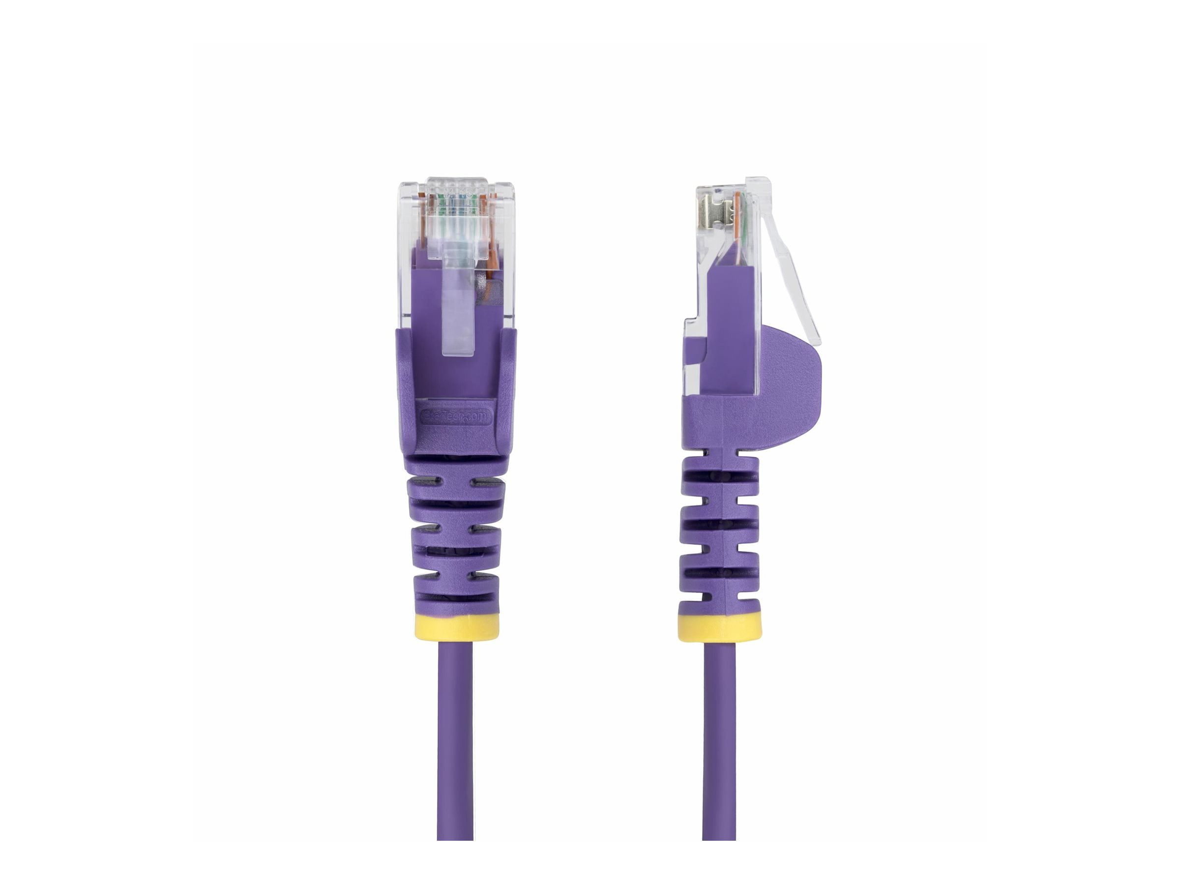 StarTech 50ft Purple Slim CAT6 Ethernet Cable, Snagless RJ45, LSZH, 28AWG Pure Bare Copper, Slim Network Patch Cable/Cord