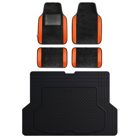 Carpet Floor Mats >> Fh Group Full Interior Orange Black Carpet Floor Mats Trunk Cargo Mat Combo Carpet Floor Mats >> Fh Group Full Interior Orange Black Carpet Floor Mats Trunk Cargo Mat Combo