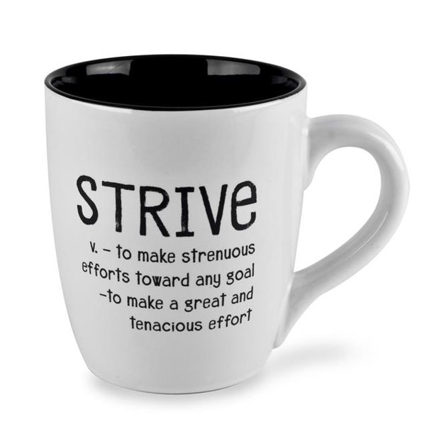 Tara Reed 33311 25 oz Definition Strive Mug Black & White Walmart