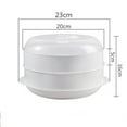 thumbnail image 4 of Maytalsory Cuiseur Vapeur Rond pour Micro-Ondes Sans BPA Blanc Chauffage Étage S 2 Cuiseur Vapeur 2 Étages, 4 of 6