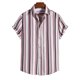 thumbnail image 3 of Camisas Para Hombre Slim Fit Hombres Verano Hawaii Solapa Tops Impreso Turndown Collar Loose Top Camisa de manga corta Casual Fashion Top (Pink, M), 3 of 6