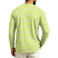 thumbnail image 5 of GrmtClth Shirts for Men Retro Striped Long Sleeve Crew Neck Pullover Lightweight All Season Daily Casual Shirts Mint Green 4XL, 5 of 5
