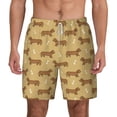 thumbnail image 2 of Goofa Dachshund Dog Puppy Printed Men's Swim Trunks Board Shorts Quick Dry Mens Swimming Trunks with Compression Liner,Breathable Fit Hawaii Beach Shorts-Medium, 2 of 9