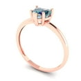 thumbnail image 2 of Clara Pucci 14K Rose Gold 1.25ct BlueMoissanite Solitaire Ring for Women, 2 of 8