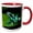 Red/White, variant on 3drose, Green and Black Poison Dart Frog - Sa22 Amr0010 - Andres Morya Hinojosa, 11oz Two-tone Green Mug