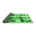 thumbnail image 2 of Ahgly Company Indoor Round Abstract Emerald Green Modern Area Rugs, 5' Round, 2 of 4