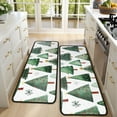 thumbnail image 4 of Kitchen Rugs Sets Of 2,White Christmas Tree Pattern Anti Fatigue Kitchen Mat Rugs Non Slip Washable,Decorative Kitchen Floor Mats for Kitchen,Sink,Laundry,17"x47"+17"x47", 4 of 5