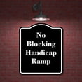 thumbnail image 2 of No Blocking Handicap Ramp BLACK Aluminum Composite Sign 8.5''x10'', 2 of 9