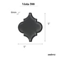 thumbnail image 2 of Viola Quentin Black 5-in. Arabesque Glossy Glass Wall and Floor Tile, 2 of 2