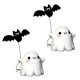 thumbnail image 1 of Pack Of 2 Ghostly Walking Bat Statue Resins Crafts Figurine Ornaments for Halloween Festivals Home and Garden Decoration, 1 of 4