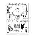 thumbnail image 2 of Post Malone Face Temporary Tattoos Set for Halloween Costume Accessories and Parties, Skin Safe, 2 of 5