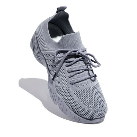 

Liwarace Women s Mesh Knit Sneakers Flats Size 10 Gray