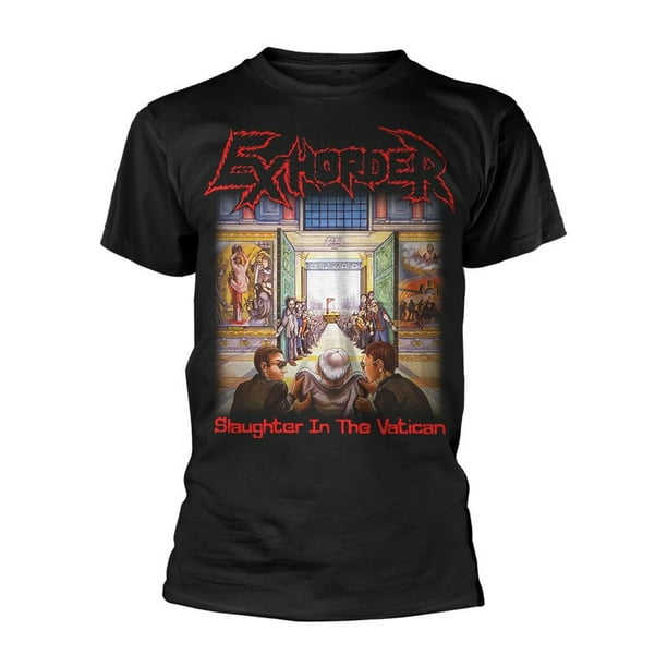 Exhorder - Camiseta Slaughter In The Vatican para Adultos Unisex (Negro)