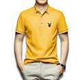 thumbnail image 1 of Los Hombres Polo Camiseta M-5XL De Gran Tamaño De La Moda Casual Actividad De Color Sólido Cuello De Manga Corta Topspangjing, 1 of 4