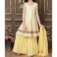 thumbnail image 1 of Nazon Brand – Faux Georgette Kids Sharara Suit-Cream Color, 1 of 3