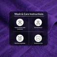 thumbnail image 4 of Infinitee Xclusives Premium Profound Purple Bath Towels - Pack of 2 - 27 x 54 inches., 4 of 11
