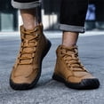 thumbnail image 4 of Men’s Waterproof Leather Boots,Wide Toe Box Ankle Boots with Cushioned Insole,Comfortable Non-Slip Outdoor Walking Shoes, 4 of 6