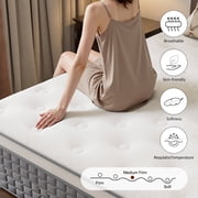 GREOO Queen Size Mattress in a Box 12 Hybrid Cooling Gel Memory Foam with Individually Pocket Coils Firm Pressure Relief Certified materials