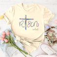 thumbnail image 3 of Easter T Shirts for Women Short Sleeve Crewneck Christian Bible Verse Risen Indeed Graphic Tees, 3 of 5