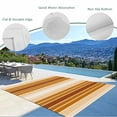 thumbnail image 4 of Fsddascl Burnt Orange Ombre Stripe Outdoor Rug for Patio/Deck/Porch, Non-Slip Large Area Rug 6 x 9 Ft, Farmhouse Simple Striped Indoor Outdoor Rugs Washable Area Rugs, Reversible Camping Rug Carpet, 4 of 5