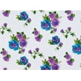thumbnail image 2 of Zelouf Danielle Stretch Satin Print  , Sewing, DIY, Crafts Fabric by the Yard, 164 Wht/purp, 10 Yard, 2 of 2