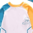 thumbnail image 6 of BXSRUTA Boys Swimsuit Set 3 Piece Toddler Boy Long Sleeve Rash Guard Swim Trunks with Swim Cap Sun Protection UPF 50+ Bathing Suit, 6 of 6