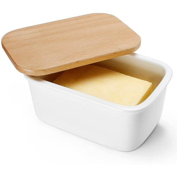 Boîte à beurre en métal blanc, boîte de conservation de cuisine