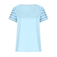thumbnail image 4 of Camiseta informal holgada y versátil con cuello en V y estampado fresco para mujer OAVQHLG3B Store  lin121212, 4 of 5