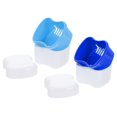 thumbnail image 1 of MesaSe 2 Pcs Mouth Guard Cleaner Denture Cleaning Tablets Container False Teeth Guards Storage Box Retainer Case Pp, 1 of 6