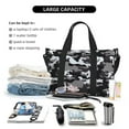 thumbnail image 4 of Travel Duffle Bag Black Grey White Camouflage Travel Tote Bags Carry on Luggage Waterproof Weekender Bags with Top Handle Adjustable Shoulde Strap for Travel Gym, 4 of 5