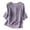 Purple, variant on Women's Vintage Hollow Out Breathable Solid Color And Linen Short Sleeve T Shirt Long Fitted Shirts for Women Long Sleeve Casual T Shirt Women Women's Long Sleeved Shirts Shirts Women Casual Womens