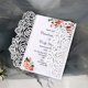 thumbnail image 1 of 25 piezas, flor rosa, invitación de boda, matrimonio con papel de perla, corte láser, tarjeta de felicitación, suministros para fiestas, 1 of 4