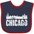 thumbnail image 3 of Inktastic Chicago Skyline Grunge Boys or Girls Baby Bib, 3 of 4
