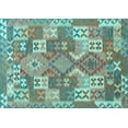 thumbnail image 1 of Ahgly Company Indoor Rectangle Southwestern Light Blue Country Area Rugs, 8' x 10', 1 of 4