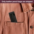 thumbnail image 5 of Estuche de cuero para 10 rotuladores, estuche para una sola pluma estilográfica, funda suave para bolígrafos para hombres y mujeres, 16,5 x 3,5 cm, 5 of 5