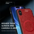 thumbnail image 6 of Allytechgroup Magnetic for iPhone XS/X Case, Compatible with MagSafe Support Magnetic Car Phone Mount PU Leather Slim Phone Case for Women Men for iPhone XS/X, Winered, 6 of 10