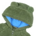 thumbnail image 3 of Infant Baby Girls Boys Fleece Hoodie Jacket Coat Winter Warm Cardigan with Ears, 3 of 7