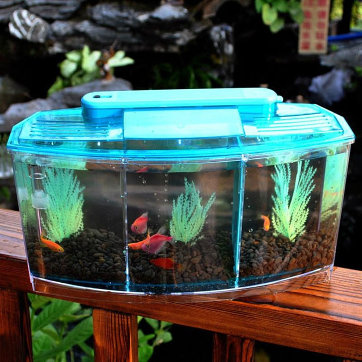  Aquarium  Mini  Fish  Tank Colorful Split Mini  LED Light 