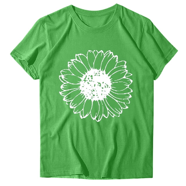 Birdeem T-Shirt à Manches Courtes Imprimé Col Rond Mode pour Femmes Chemise Décontractée Ample