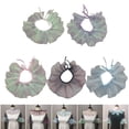 thumbnail image 2 of Ywmsfl Elegant Pleated Ruffle Shawl Wrap Fake Collar Shining Colorful Organza Detachable Collar Capelet for Womens Party Outfit, 2 of 20