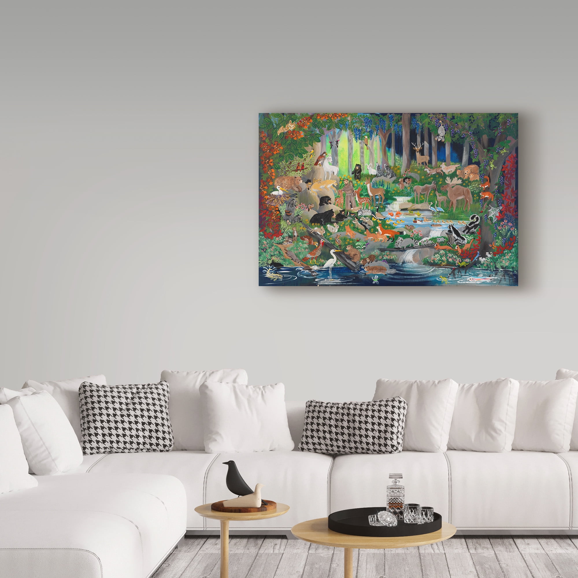 Trademark Fine Art 'With St. Francis 1 Forest Glade' Canvas Art by Carol Salas
