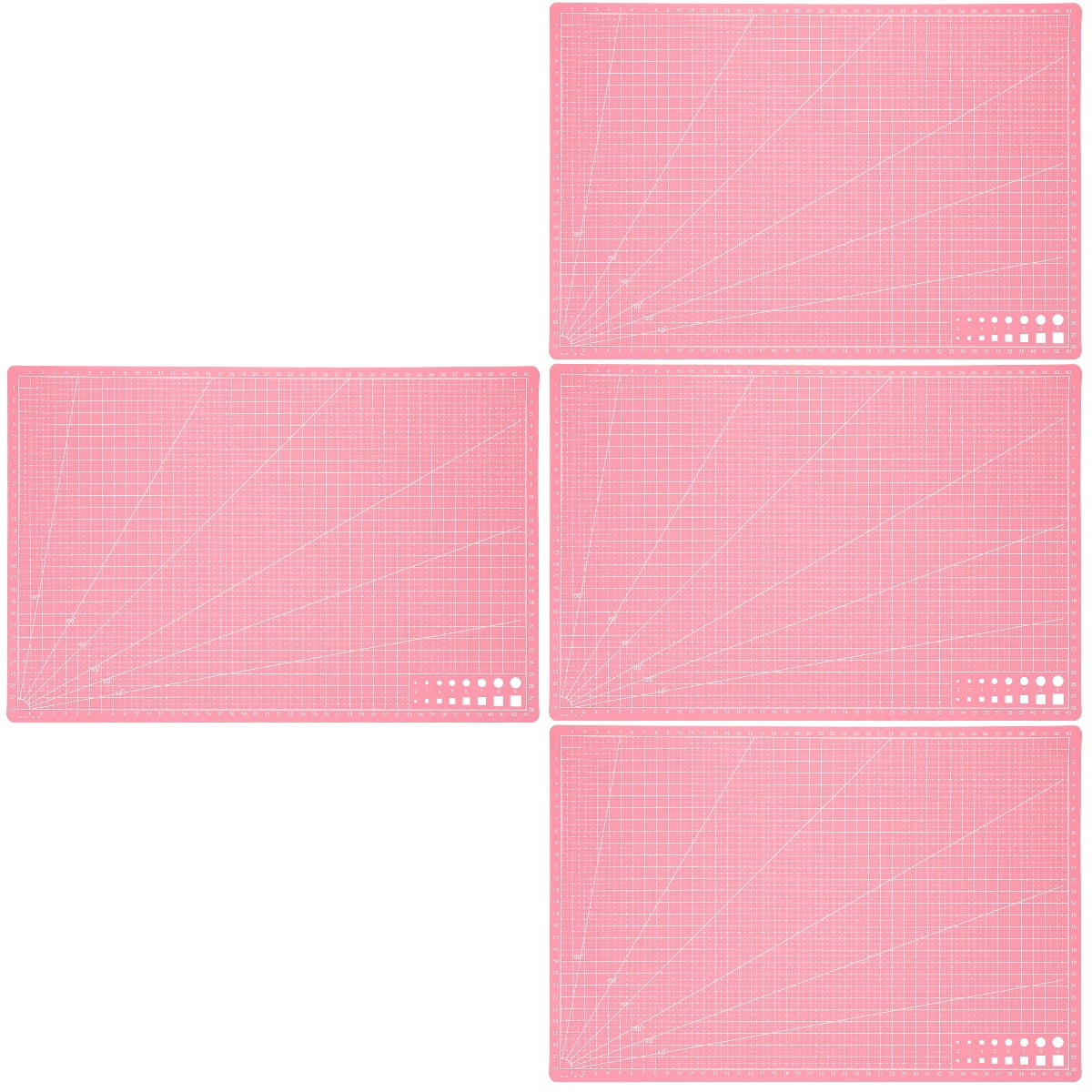 Hemoton Set of 4 Die Cutting Backing Durable Cutting Mat 45.00X30.00X0.20CM Pink