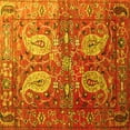 thumbnail image 1 of Ahgly Company Machine Washable Indoor Square Persian Yellow Traditional Area Rugs, 7' Square, 1 of 4