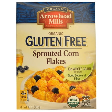 Arrowhead Mills, Organic Gluten Free, Sprouted Corn Flakes, 10 oz (pack of