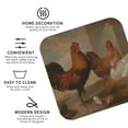 thumbnail image 4 of Balery 4 Pcs Oil Painting Chicken And Duckleather Coasters Set, Drink Table Cup Coasters For Living Room Kitchen Coffee Decor, 4 of 9