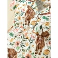 thumbnail image 6 of Coduop Baby Girls Romper,Fly Sleeve Turn-down Collar Button Closure Cactus Cow Print Bodysuit, 6 of 9