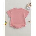 thumbnail image 5 of Bagilaanoe Newborn Baby Girl Boy Rompers Daisy Letter Print Short Sleeve Bodysuits 6M 12M 18M 24M Infant Casual One Piece Short Jumpsuit, 5 of 8