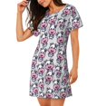 thumbnail image 2 of Balery Baby Cow Camisón de manga corta con cuello redondo para mujer, cómodo y elegante., 2 of 6