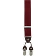 thumbnail image 3 of CTM  1.375 Inch Wide Solid Color Y-Back Double Clip-End Suspenders (Men), 3 of 3