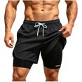 thumbnail image 3 of IhhxPro Men's Running Shorts Quick Dry Elastic Waist with Built-In Liner Dual-Layer Gym Athletic Training Jogging Mesh Lightweight Loose Fit Summer XS-4XL, 3 of 9
